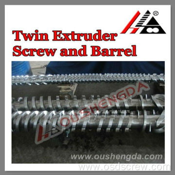 parallel counter rotating double screw and barrel